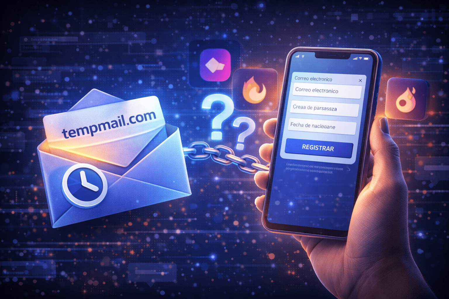 Registrarte en apps desconocidas sin comprometer tu correo